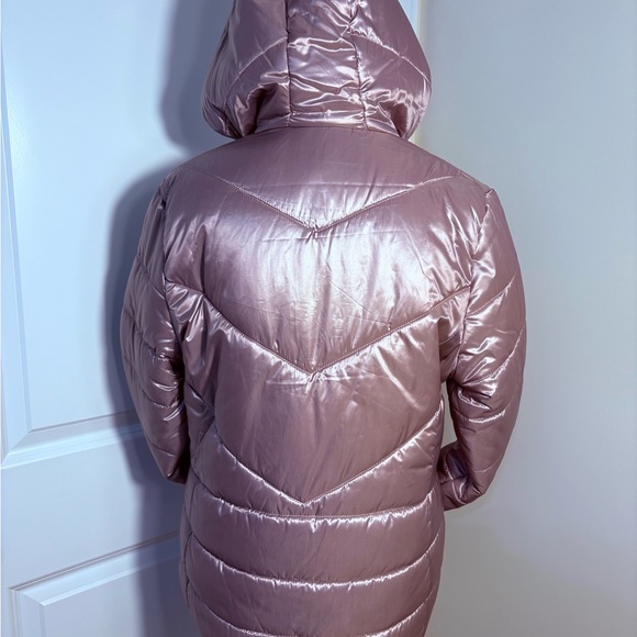 NWT! New Balance Dusty Rose Jacket Lightweight Satin Puffer Lg SEE MEASUREMENTS! - Picture 5 of 13